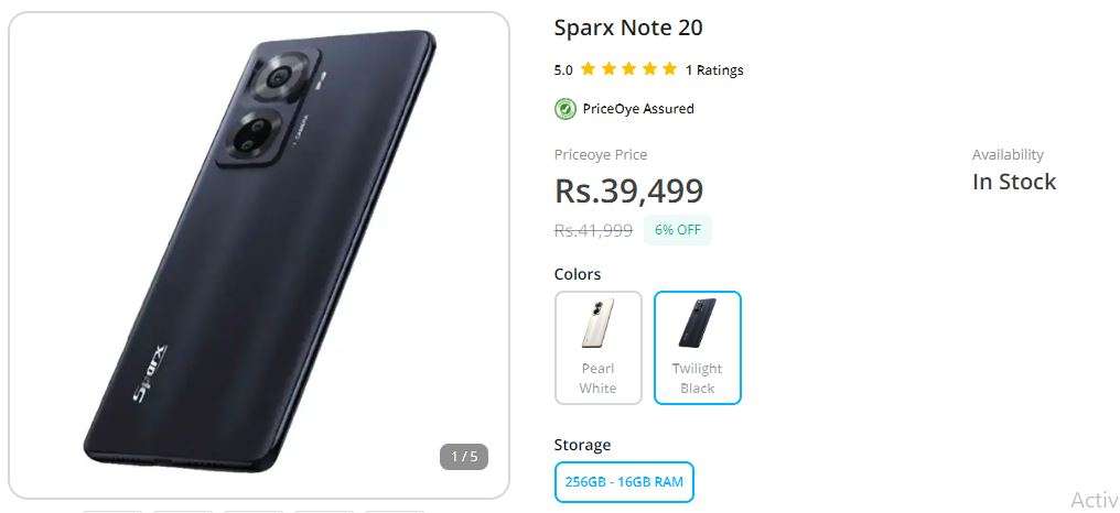 New Sparx Note 